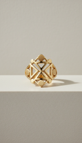 18k gold vermeil geometric statement ring